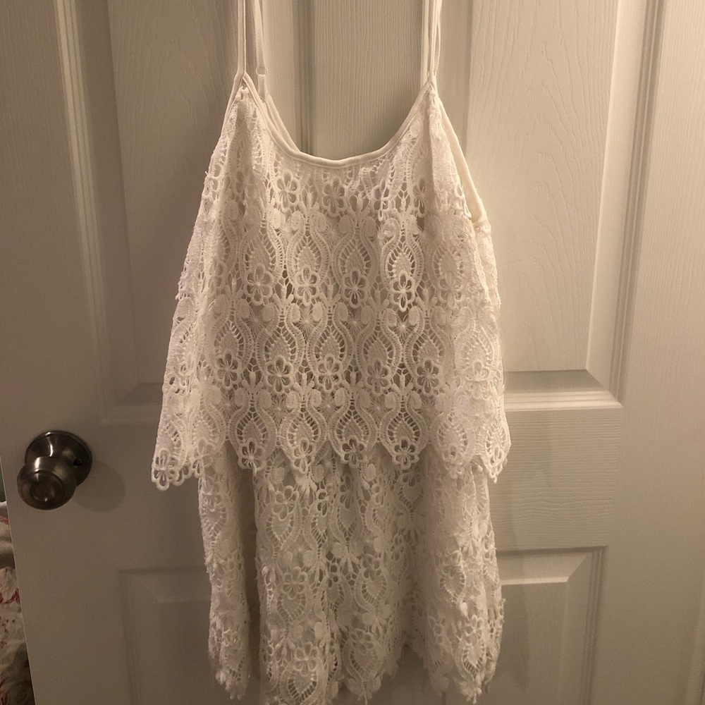 white floral romper